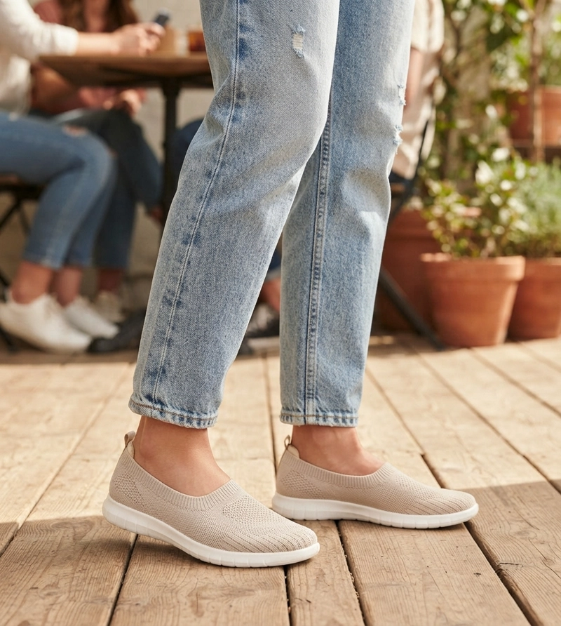 ZAPATILLA BALLERINA DEPORTIVA KATE BEIGE ALQUIMIA - 6