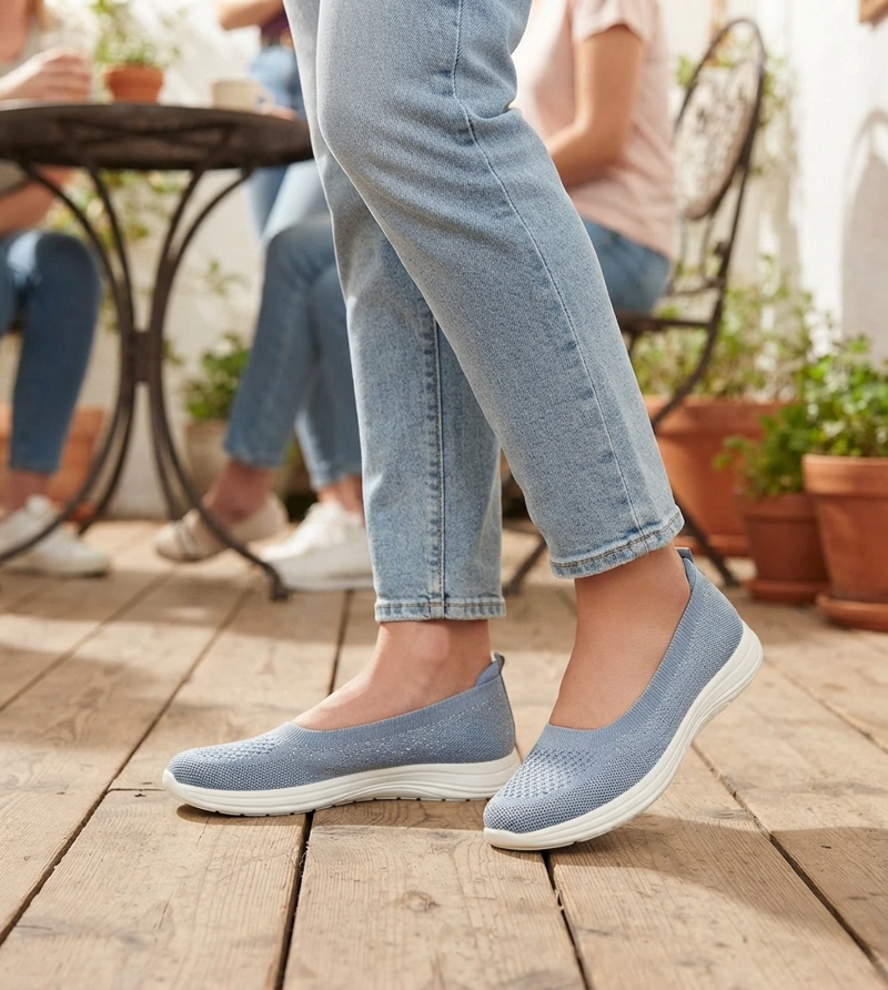 ZAPATILLA BALLERINA DEPORTIVA KATE AZUL ALQUIMIA - 6