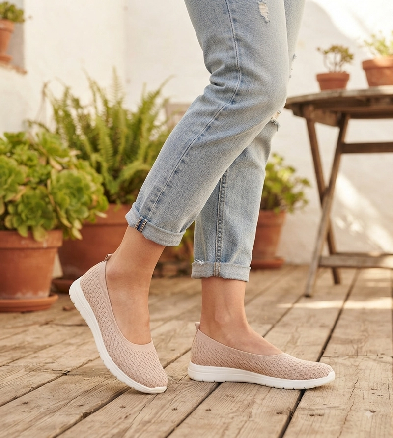 ZAPATILLA BALLERINA DEPORTIVA SERI BEIGE ALQUIMIA - 6