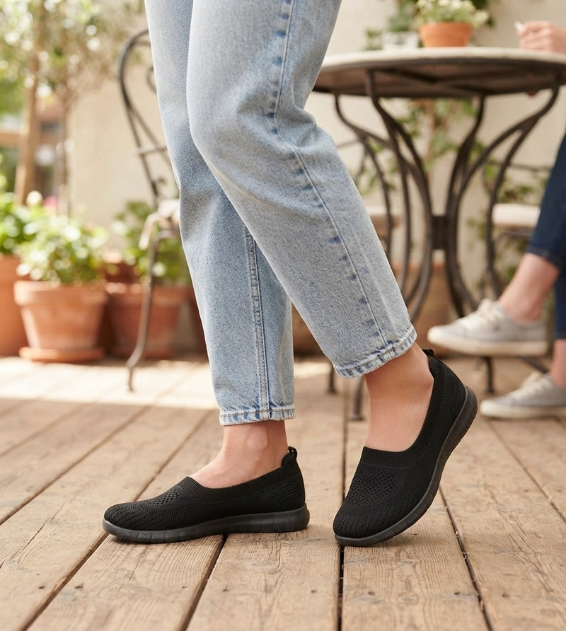 ZAPATILLA BALLERINA DEPORTIVA KATE FULL NEGRO ALQUIMIA - 6