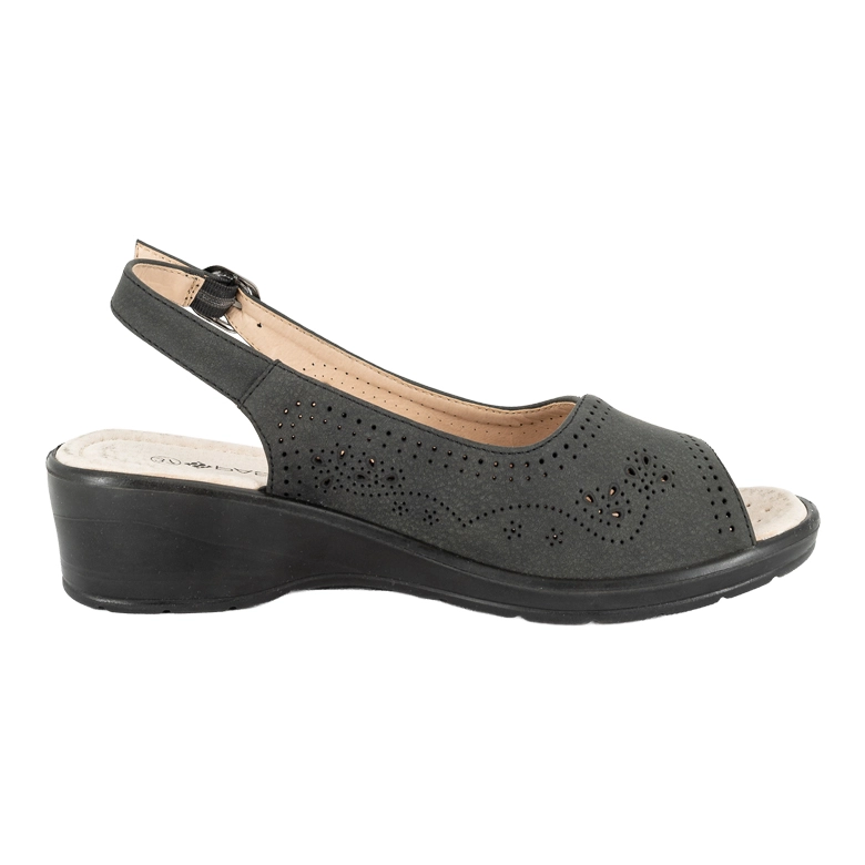 SANDALIA CONFORT AJUSTABLE EMI NEGRO PASSER - 3