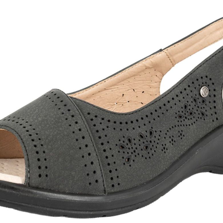 SANDALIA CONFORT AJUSTABLE EMI NEGRO PASSER - 5