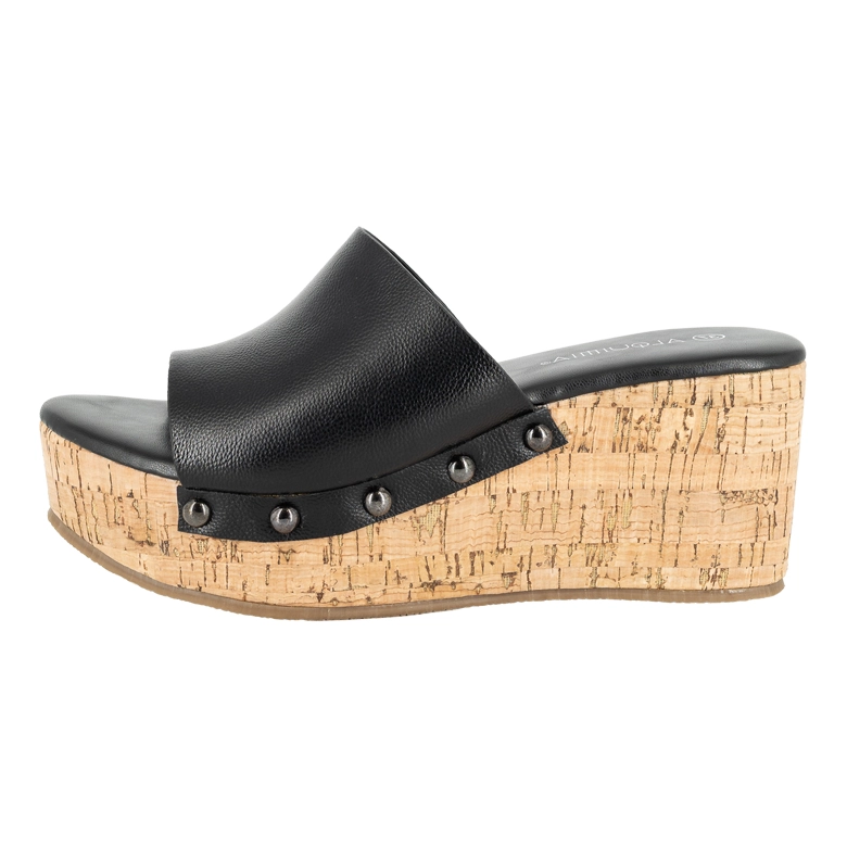 SANDALIA TIPO MULE CON PLATAFORMA DONNA NEGRO ALQUIMIA - 2