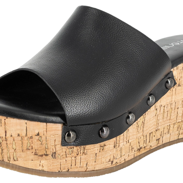 SANDALIA TIPO MULE CON PLATAFORMA DONNA NEGRO ALQUIMIA - 5