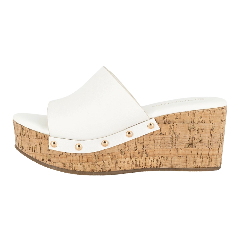 SANDALIA TIPO MULE CON PLATAFORMA DONNA BLANCO ALQUIMIA - 2