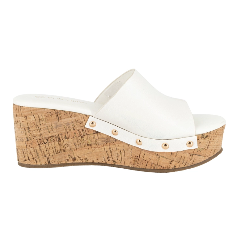 SANDALIA TIPO MULE CON PLATAFORMA DONNA BLANCO ALQUIMIA - 3