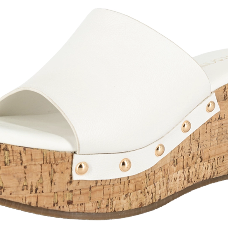 SANDALIA TIPO MULE CON PLATAFORMA DONNA BLANCO ALQUIMIA - 5