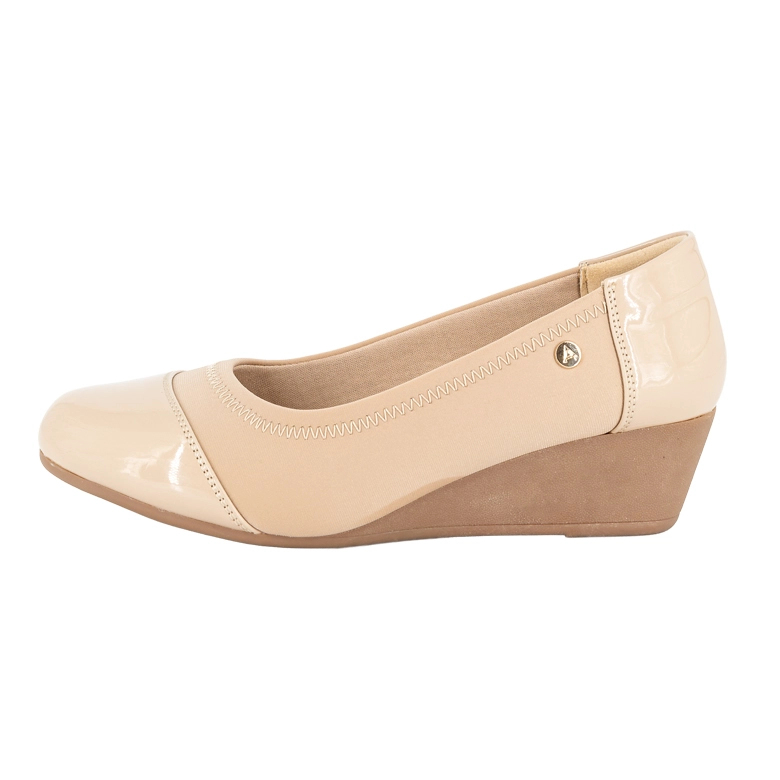ZAPATO CON TACO CHINO FANTI BEIGE ALQUIMIA - 2