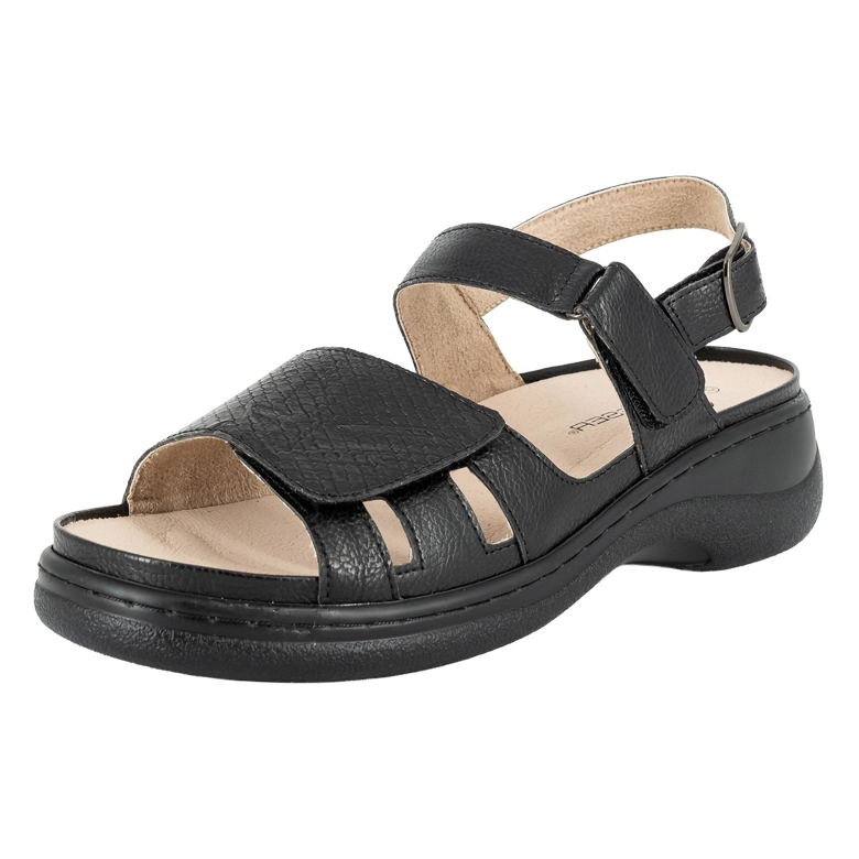 SANDALIA CONFORT AJUSTABLE DEMIR NEGRO PASSER - 1