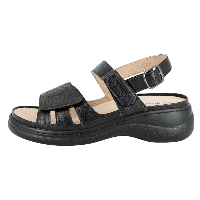SANDALIA CONFORT AJUSTABLE DEMIR NEGRO PASSER - 2
