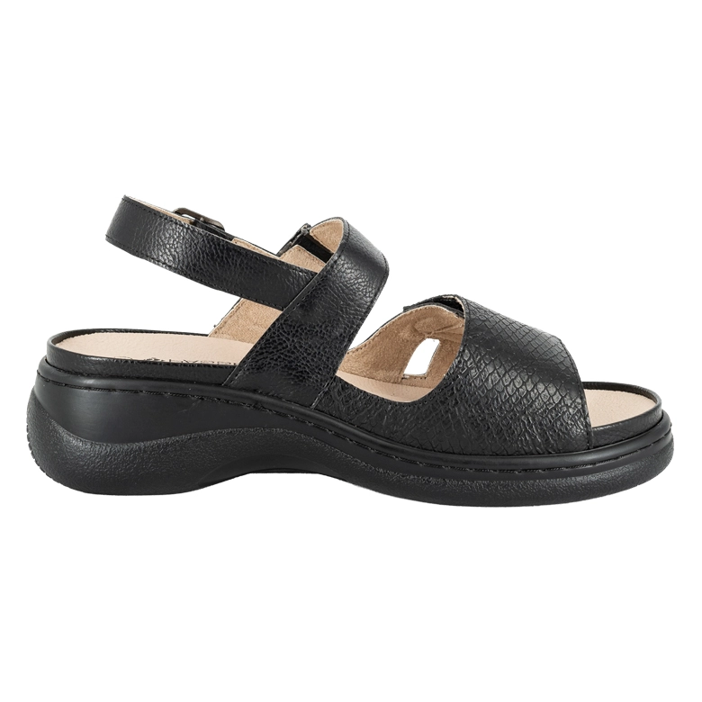 SANDALIA CONFORT AJUSTABLE DEMIR NEGRO PASSER - 3