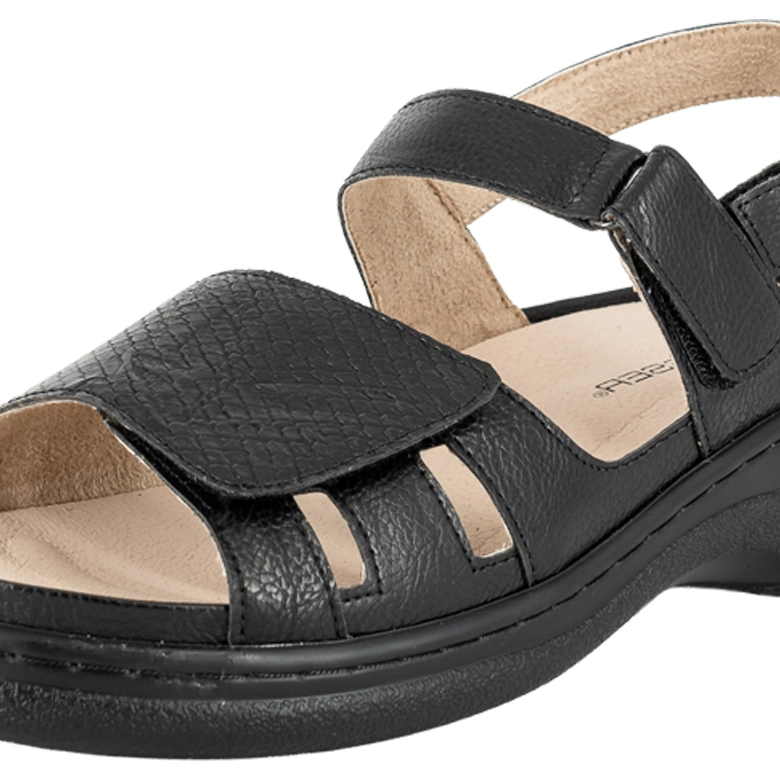 SANDALIA CONFORT AJUSTABLE DEMIR NEGRO PASSER - 5