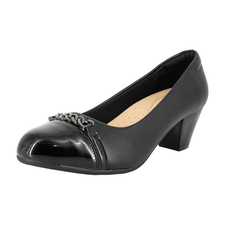ZAPATO TACON ANCHO AFRA NEGRO ALQUIMIA - 1