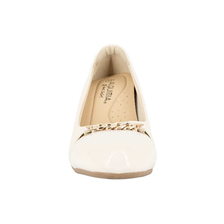 ZAPATO TACON ANCHO AFRA BEIGE ALQUIMIA - 4