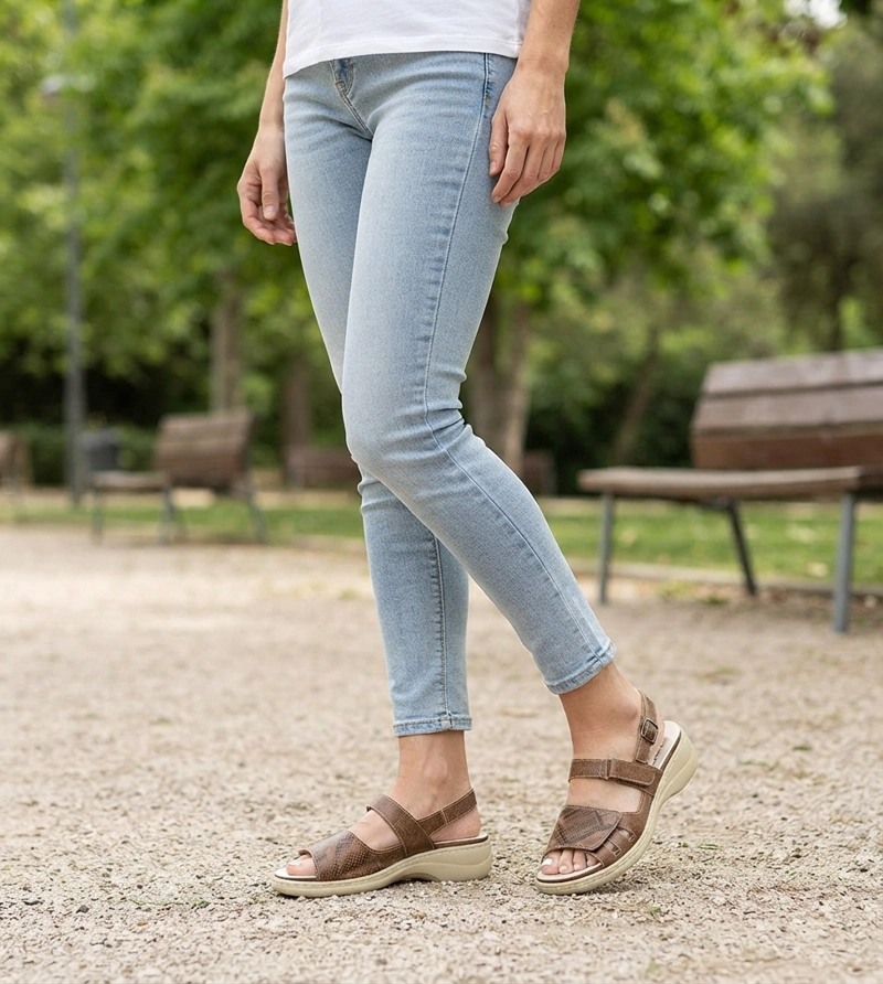 SANDALIA CONFORT AJUSTABLE DEMIR CARAMELO PASSER - 6