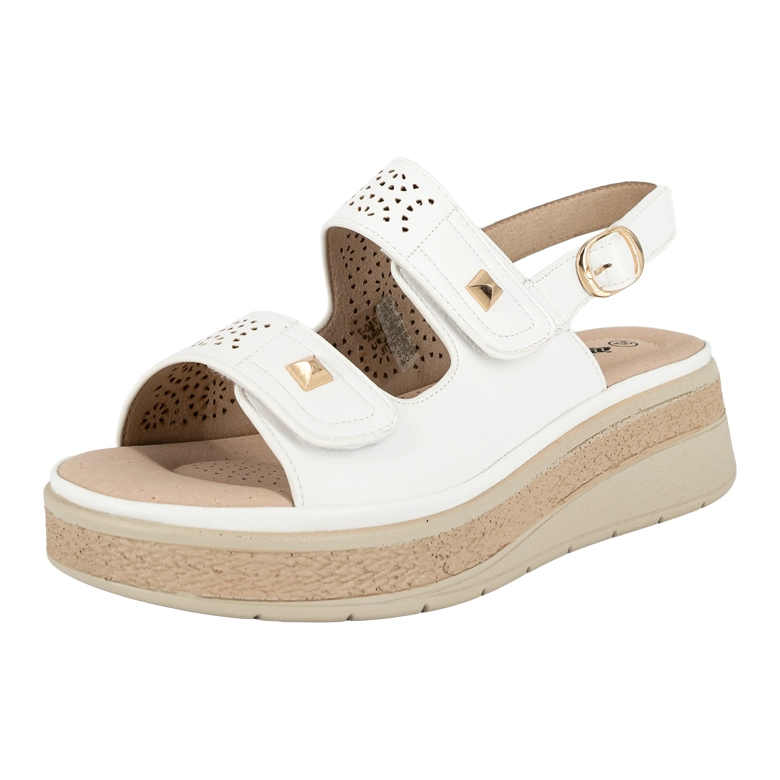 SANDALIA CONFORT AJUSTABLE RIZA BLANCO PASSER - 1