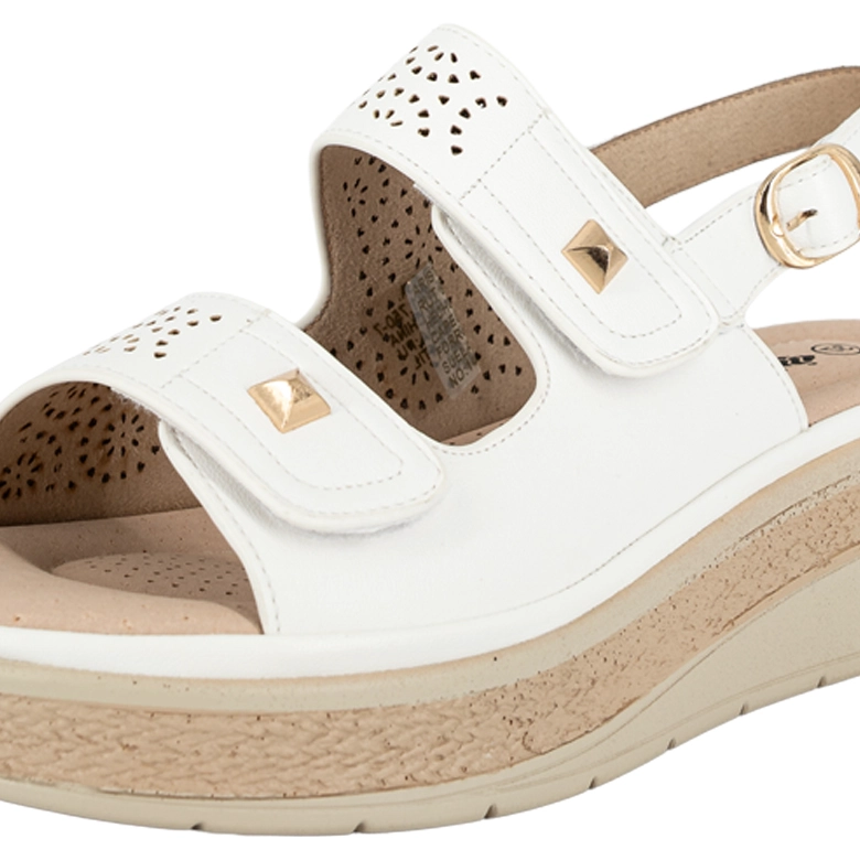 SANDALIA CONFORT AJUSTABLE RIZA BLANCO PASSER - 5