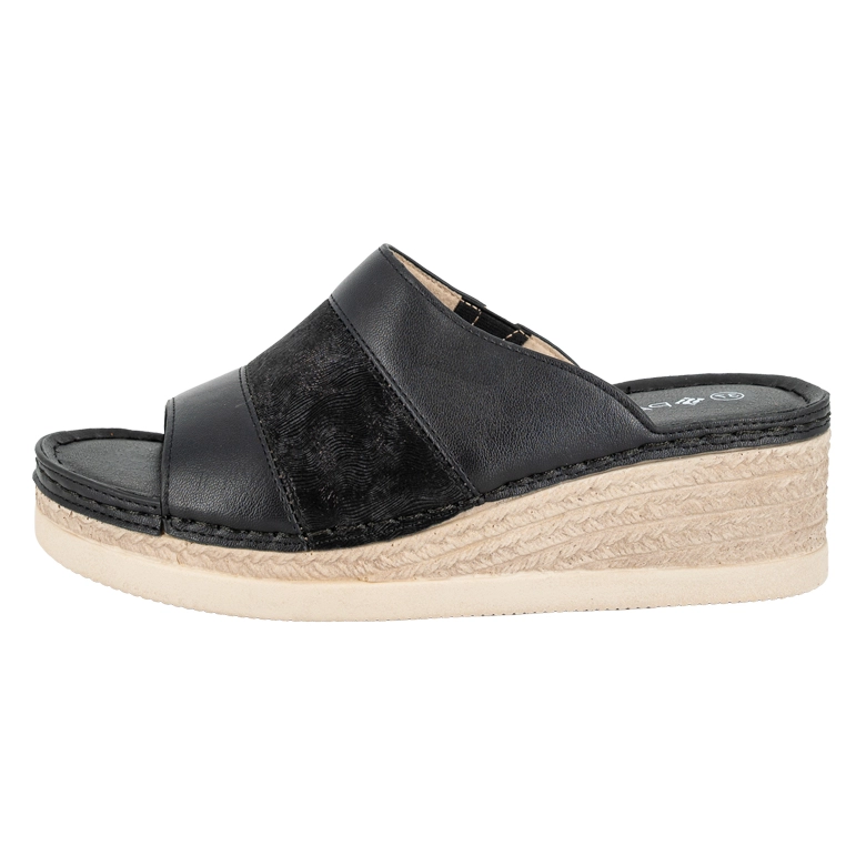 SANDALIA MULE SOLIN NEGRO PASSER - 2