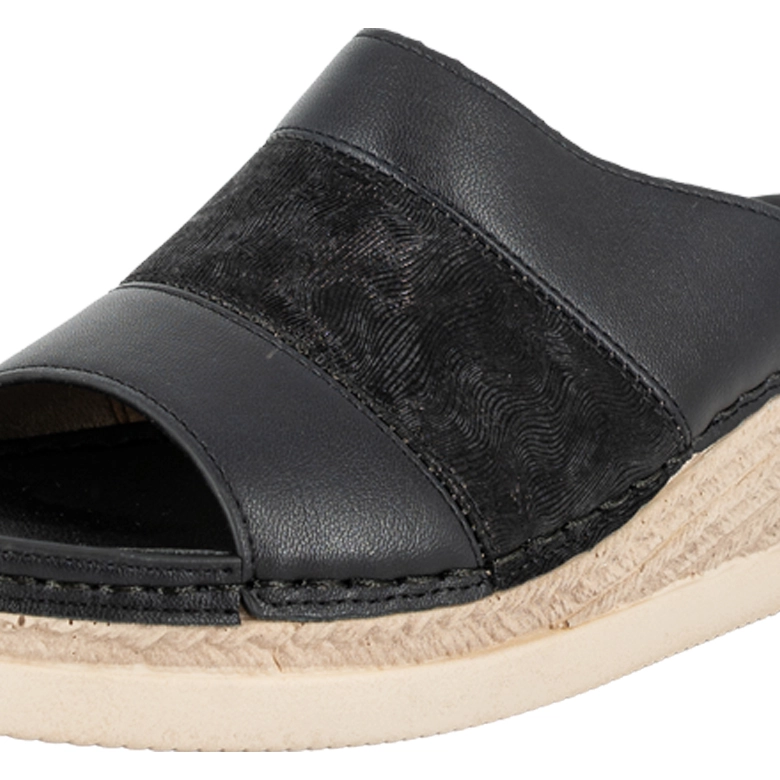 SANDALIA MULE SOLIN NEGRO PASSER - 5