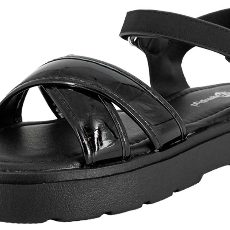 SANDALIA CON VELCRO SERENA NEGRO BAMBOO - 5