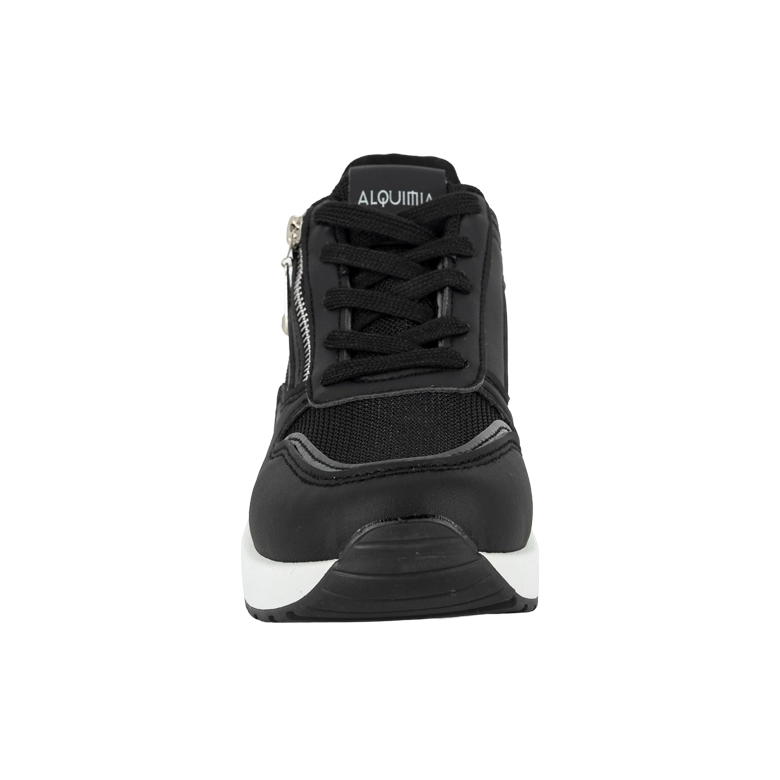 ZAPATILLA PLATAFORMA CON CUÑA NORA NEGRO ALQUIMIA - 4