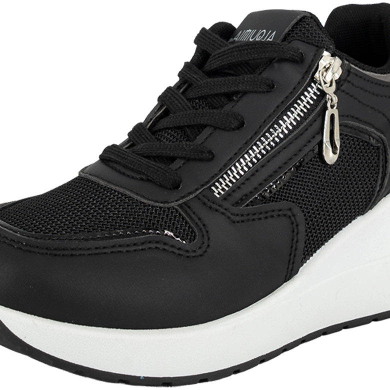 ZAPATILLA PLATAFORMA CON CUÑA NORA NEGRO ALQUIMIA - 5