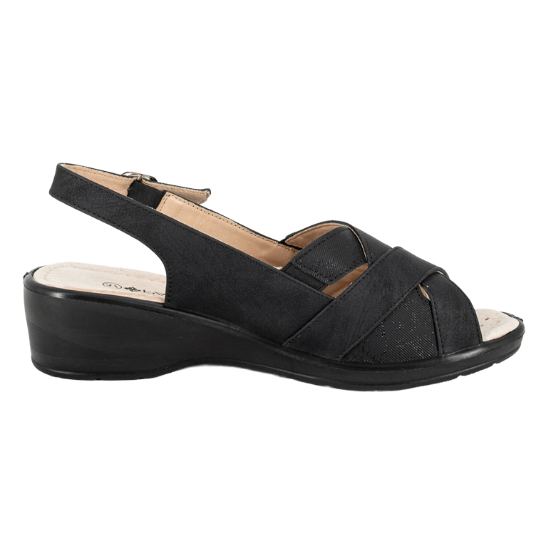 SANDALIA CONFORT AJUSTABLE ZARP NEGRO PASSER - 3