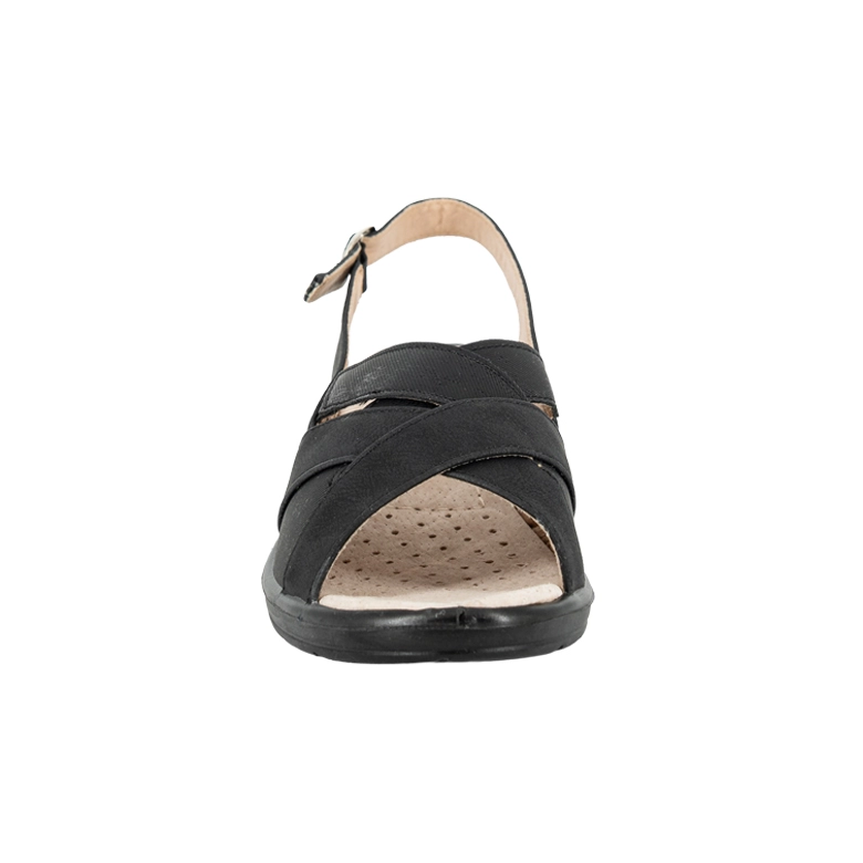 SANDALIA CONFORT AJUSTABLE ZARP NEGRO PASSER - 4