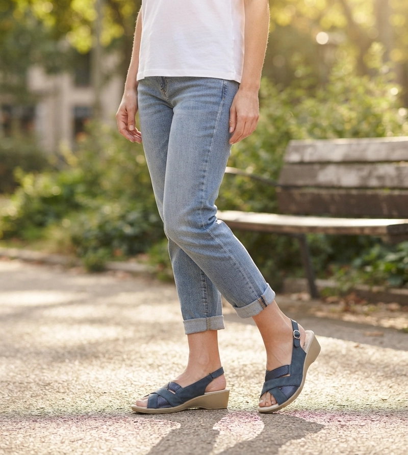 SANDALIA CONFORT AJUSTABLE ZARP AZUL PASSER - 6