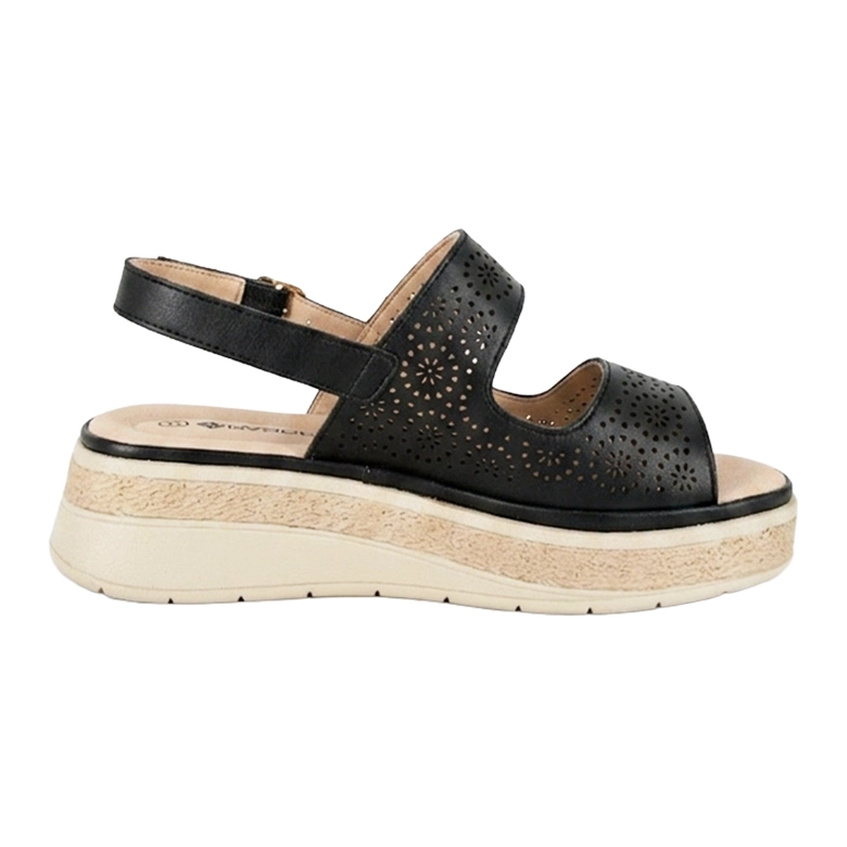 SANDALIA CONFORT AJUSTABLE RIZA NEGRO PASSER - 3