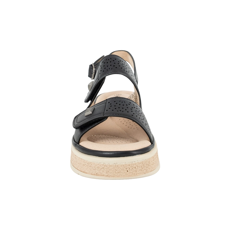 SANDALIA CONFORT AJUSTABLE RIZA NEGRO PASSER - 4
