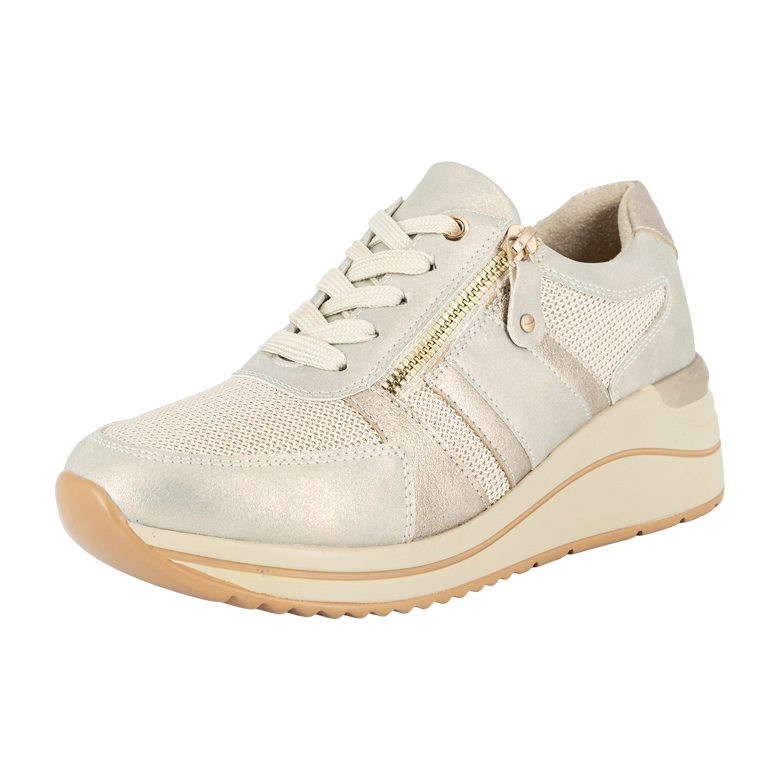 ZAPATILLA URBANA CON CUÑA COLE CHAMPAGNE ALQUIMIA - 1