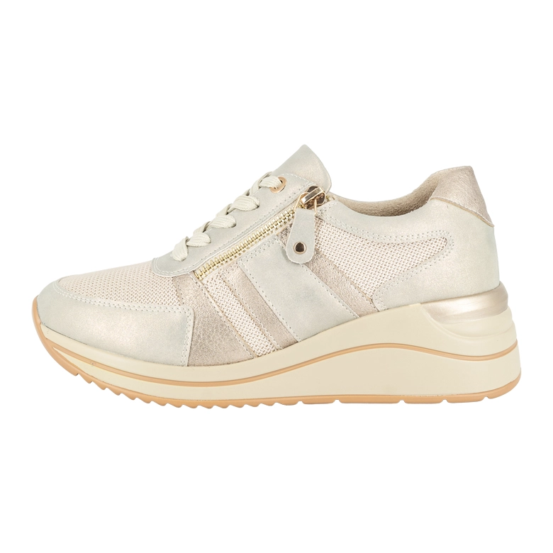 ZAPATILLA URBANA CON CUÑA COLE CHAMPAGNE ALQUIMIA - 2