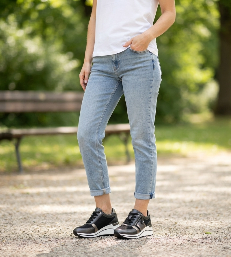 ZAPATILLA URBANA CON CUÑA COLE NEGRO ALQUIMIA - 6