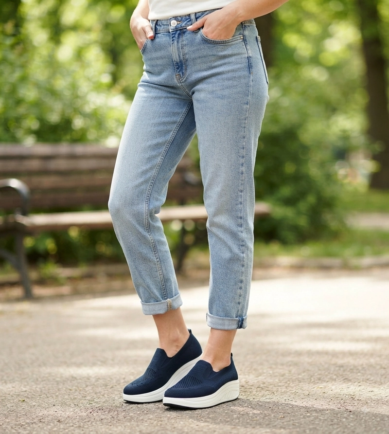 MOCASIN PLATAFORMA SLIP-ON BETH AZUL ALQUIMIA - 6