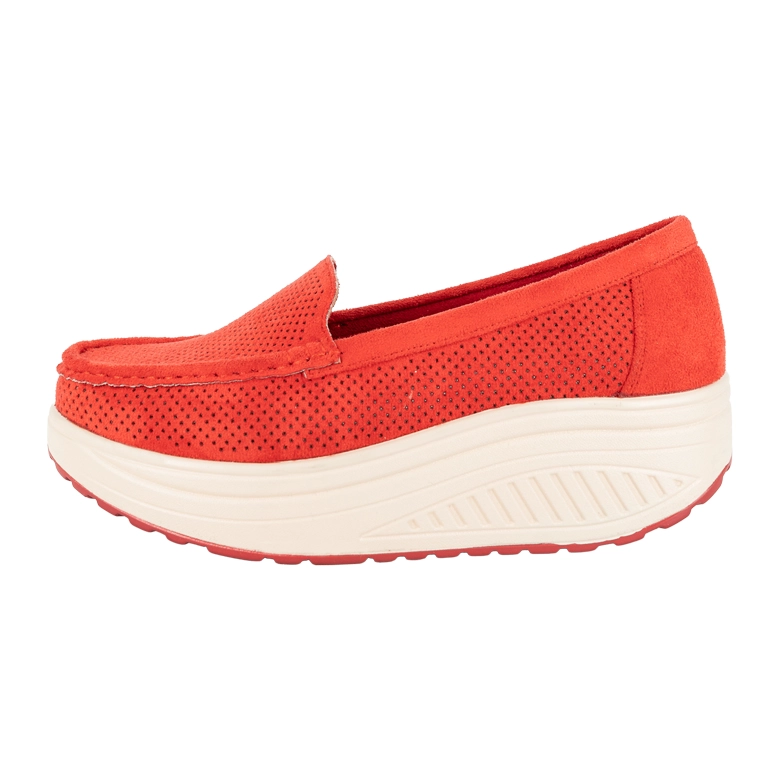 MOCASIN PLATAFORMA SLIP-ON DIANE ROJO ALQUIMIA - 2
