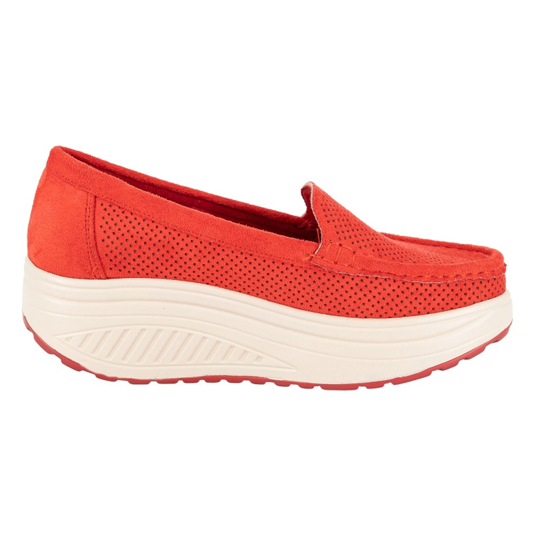 MOCASIN PLATAFORMA SLIP-ON DIANE ROJO ALQUIMIA - 3