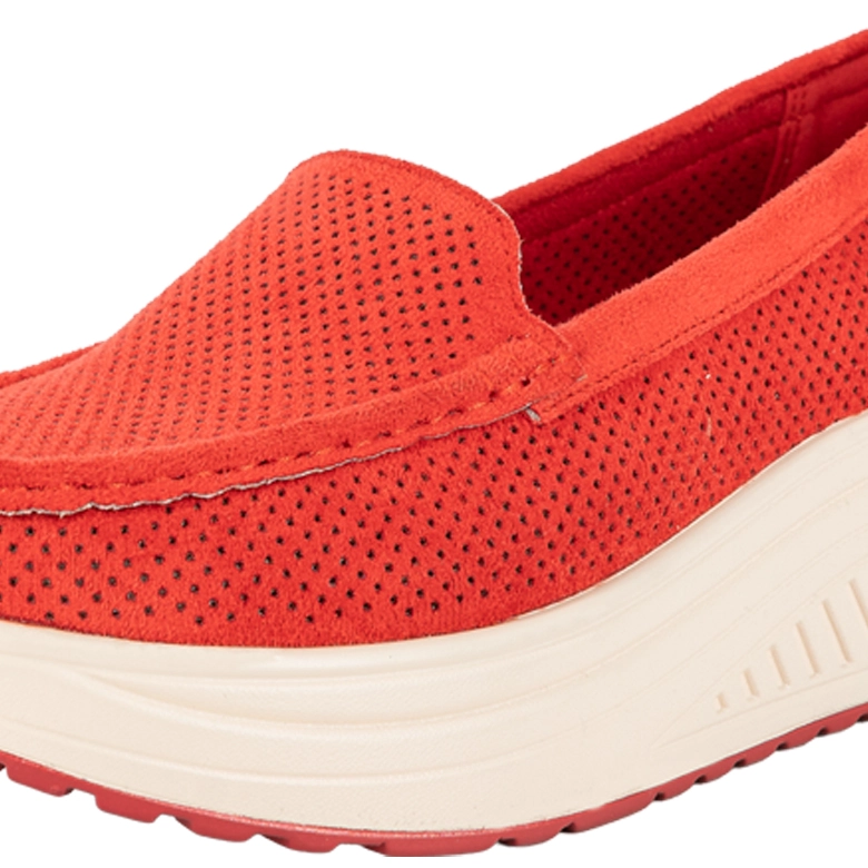 MOCASIN PLATAFORMA SLIP-ON DIANE ROJO ALQUIMIA - 5