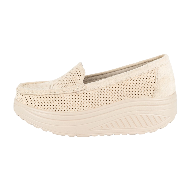 MOCASIN PLATAFORMA SLIP-ON DIANE BEIGE ALQUIMIA - 2