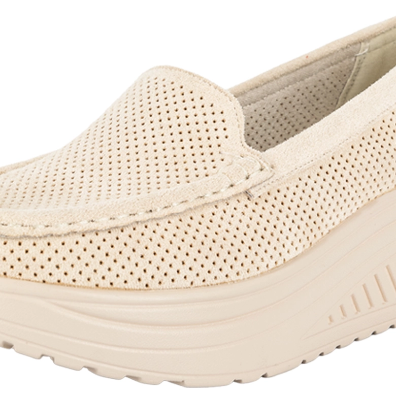 MOCASIN PLATAFORMA SLIP-ON DIANE BEIGE ALQUIMIA - 5