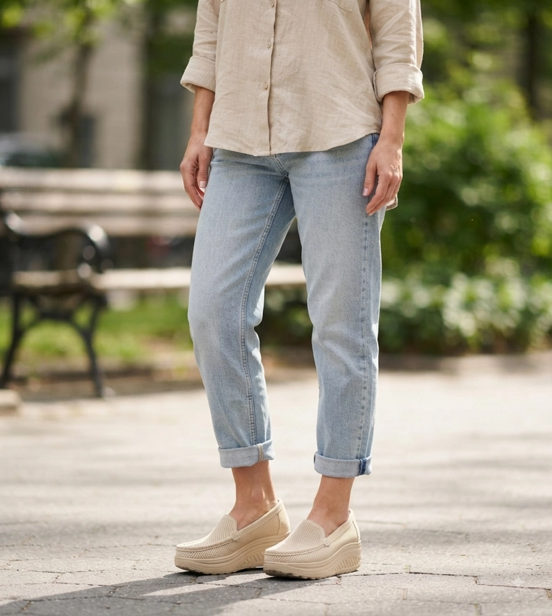 MOCASIN PLATAFORMA SLIP-ON DIANE BEIGE ALQUIMIA - 6