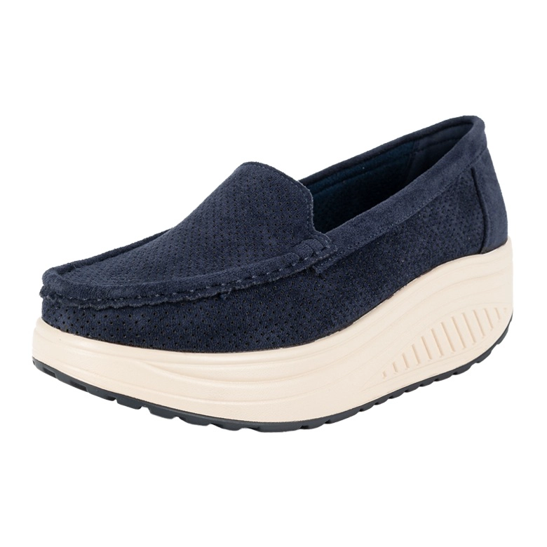MOCASIN PLATAFORMA SLIP-ON DIANE AZUL ALQUIMIA - 1