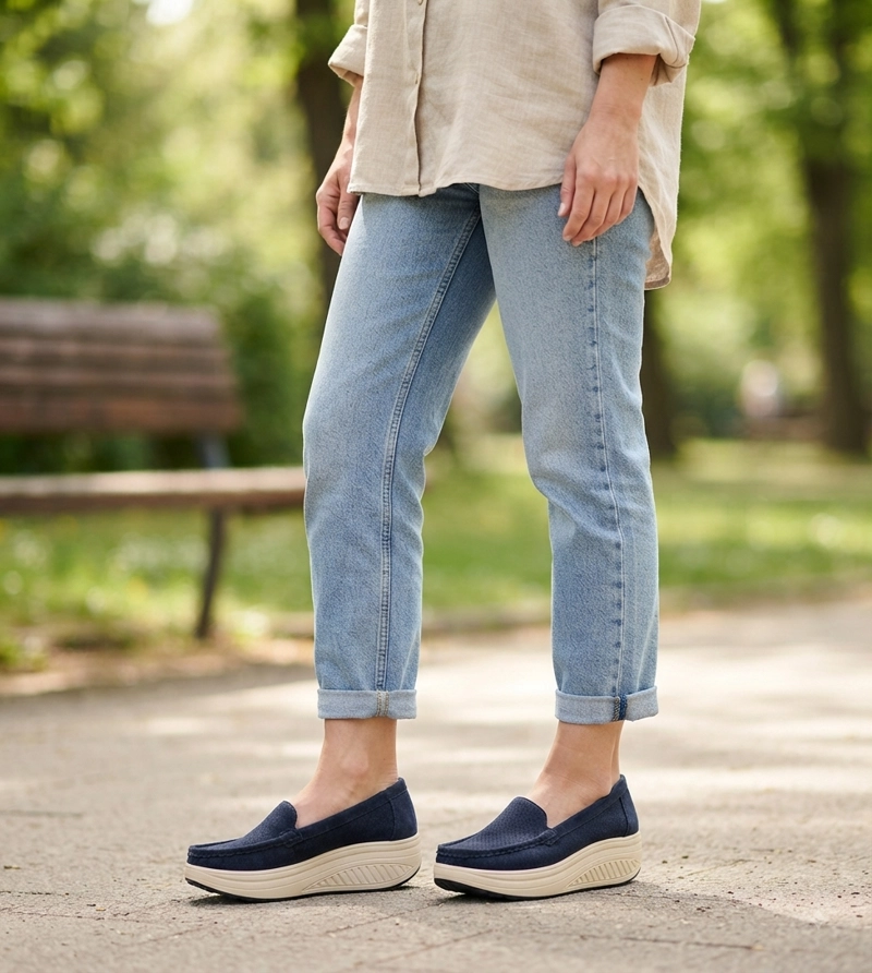 MOCASIN PLATAFORMA SLIP-ON DIANE AZUL ALQUIMIA - 6