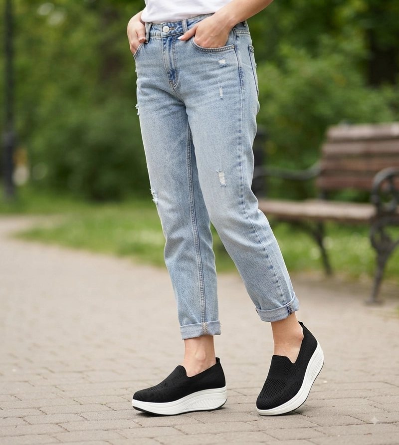 MOCASIN PLATAFORMA SLIP-ON BETH NEGRO ALQUIMIA - 6