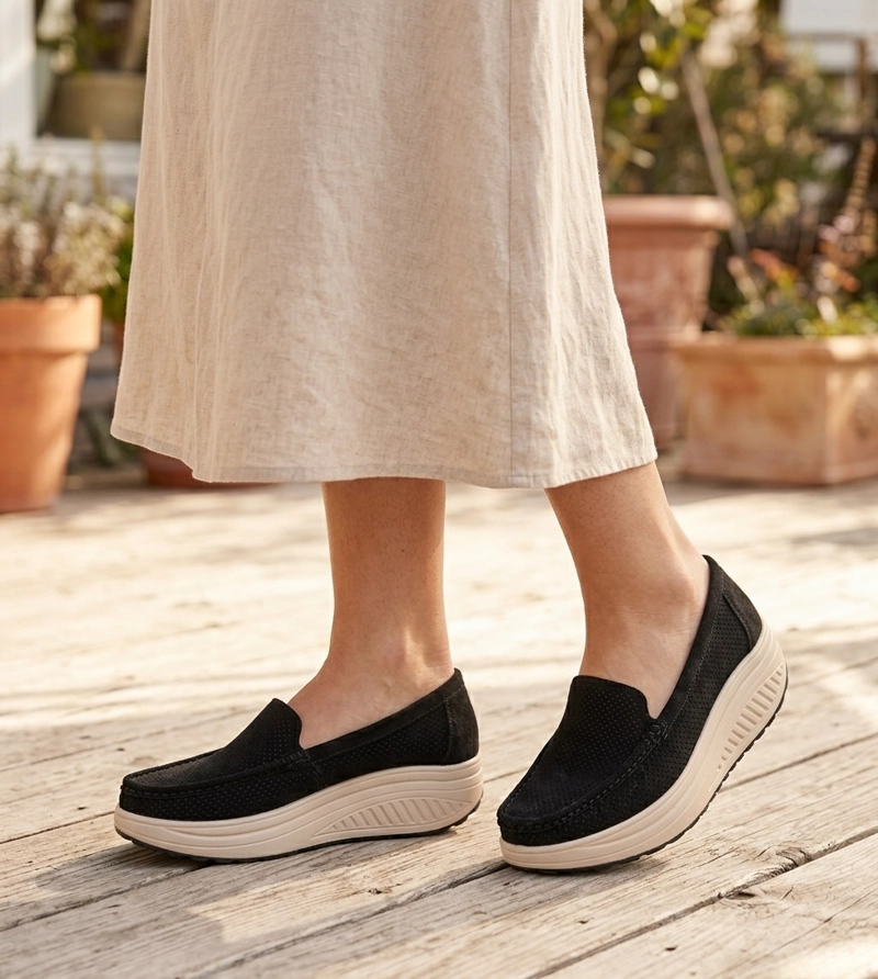 MOCASIN PLATAFORMA SLIP-ON DIANE NEGRO ALQUIMIA - 6