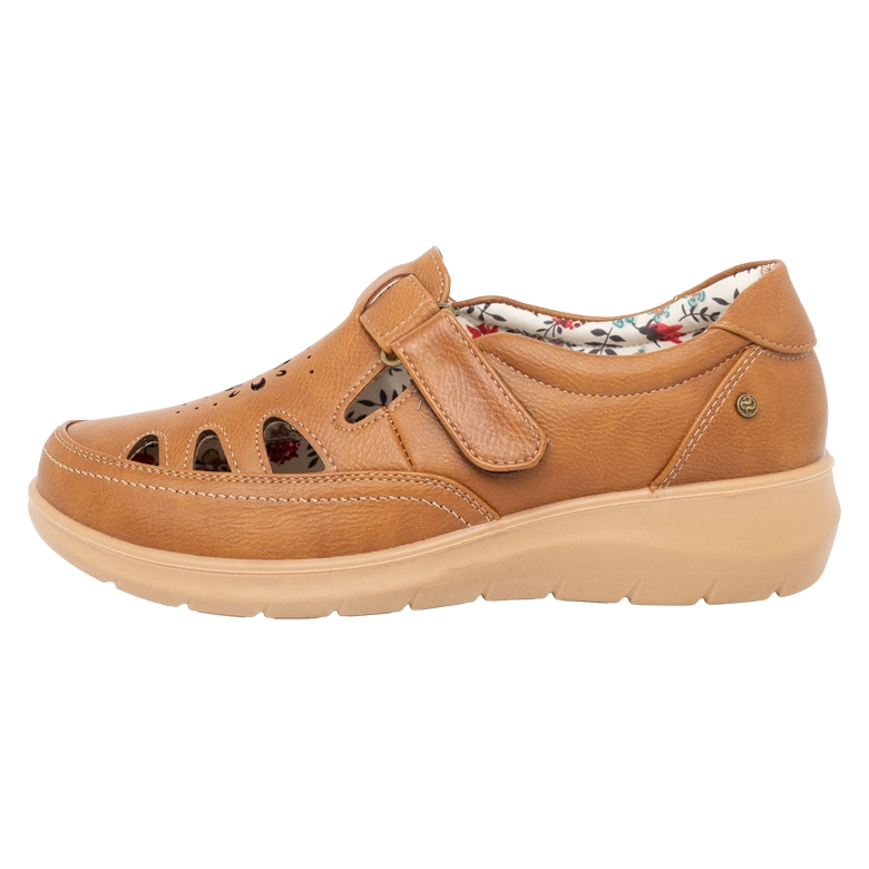 ZAPATO CONFORT CON VELCRO ANGI CARAMELO PASSER - 2