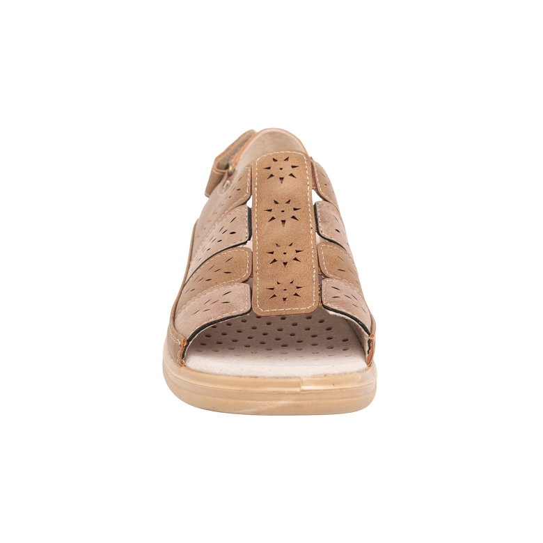 SANDALIA CONFORT CON VELCRO MILVA CAFE PASSER - 4