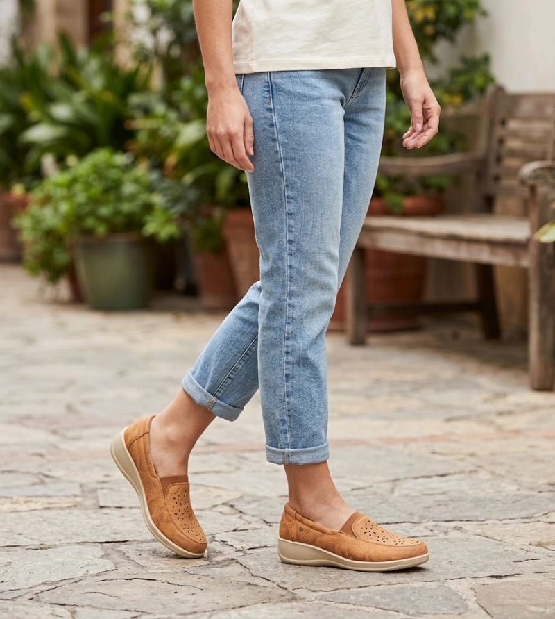 MOCASIN CASUAL CONFORT CON ELASTICO HEBEI CARAMELO PASSER - 6