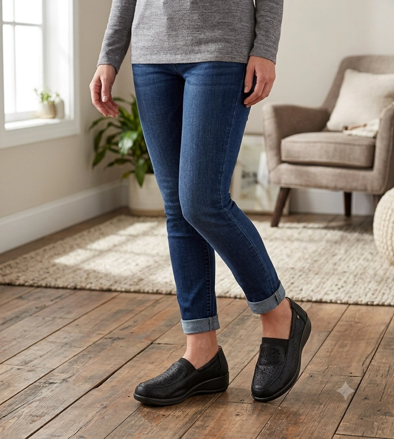MOCASIN CASUAL CONFORT CON ELASTICO HEBEI NEGRO PASSER - 6
