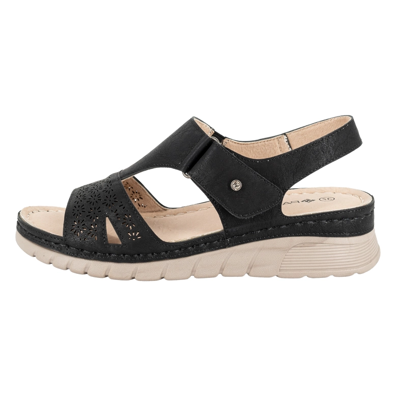 SANDALIA CONFORT AJUSTABLE SELIM NEGRO PASSER - 2